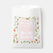 A berry sweet girl is on the way Baby Shower フェイバーバッグ (正面)