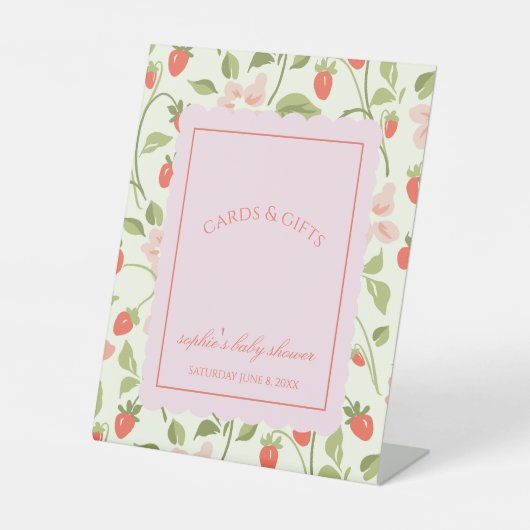 A berry sweet girl is on the way cards & gift  台座サイン (正面)