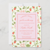 A berry sweet girl is on the way strawberry 招待状 (正面)