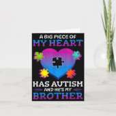 A Big Ece Of My Heart Has Autism My Brother Gift  カード (正面)