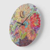 A Big Life by Lydia's Art Sangria ラージ壁時計 (傾斜)