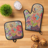 A Big Life by Lydia's Art Sangria 鍋つかみ&鍋敷きセット (トップダウン)