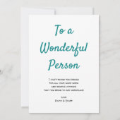 『A BIG THANK YOU ACREVATIONティール（緑がかった色）』 サンキューカード (裏面)