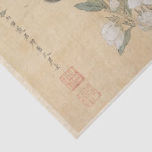 A Bird and Peach Blossom Branch by Chen Hongshou 薄葉紙 (詳細)