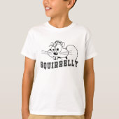 A Bit Squirrelly Squirrel Black Line Art Kids T-Sh Tシャツ (正面)