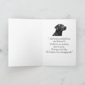 A Black Labrador Personality Birthday Fun Animal カード (内部)