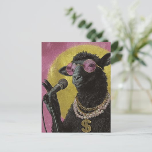 A Black Sheep Rocking ポストカード (スタンド正面)