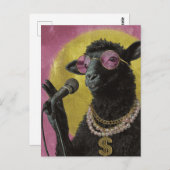 A Black Sheep Rocking ポストカード (正面/裏面)