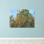 A Blooming California: ：ピンクカラント キャンバスプリント (インサイチュ (ウッドフロア))