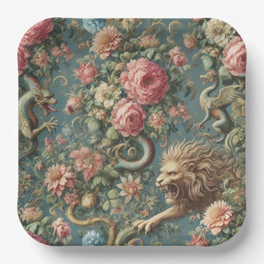 A Blooming Mythos – Mythical Victorian Design ペーパープレート (正面)