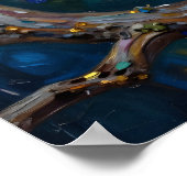 A Blue and Gold Majestic Owl   ポスター (角)