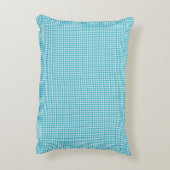A blue and white gingham-patterned pillow  アクセントクッション (裏面(縦))