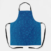 A blue apron with a subtle polka dot pattern  エプロン (正面)