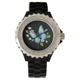 A blue butterfly eWatch Watch 腕時計