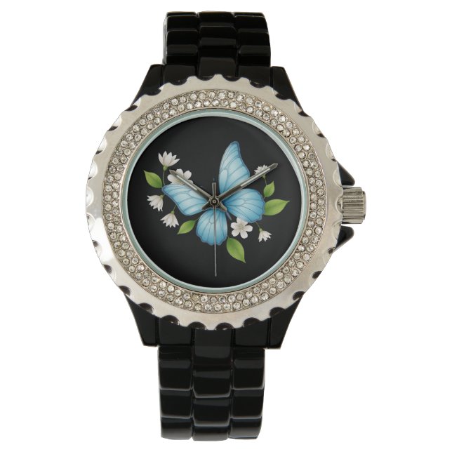 A blue butterfly eWatch Watch 腕時計 (正面)