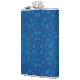 A blue hip flask with a silver cap  フラスク
