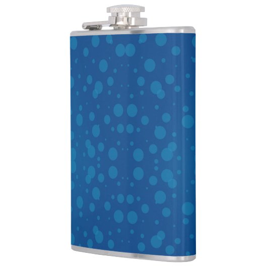 A blue hip flask with a silver cap  フラスク (左)