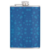 A blue hip flask with a silver cap  フラスク (正面)