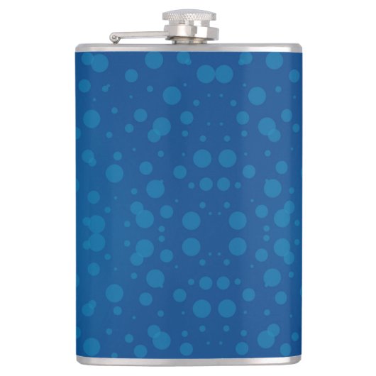 A blue hip flask with a silver cap フラスク (正面)