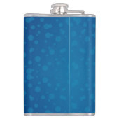 A blue hip flask with a silver cap  フラスク (裏面)
