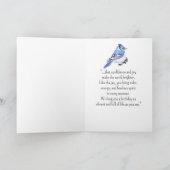 A Blue Jay Personality Birthday Fun Bird カード (内部)