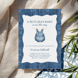 A Blue Jean Baby Denim Baby Shower 招待状