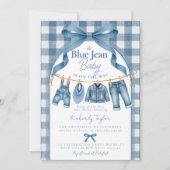 A Blue Jean Baby Shower Boy 招待状 (正面)