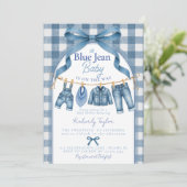 A Blue Jean Baby Shower Boy 招待状 (スタンド正面)