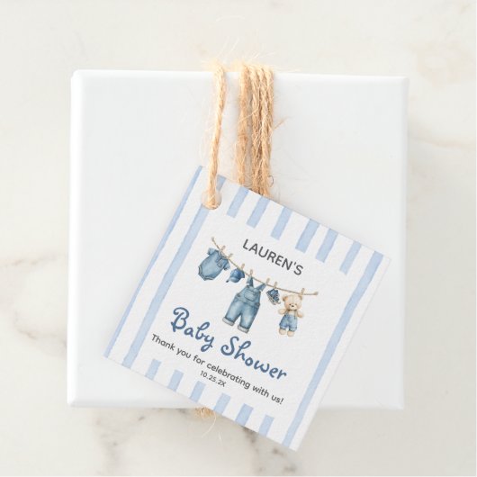 A Blue Jean Boy Baby Shower フェイバータグ (インサイチュ)