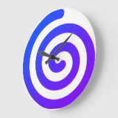 A Blue Spiral Kitchen or Living Room Wall Clock ラージ壁時計 (傾斜)