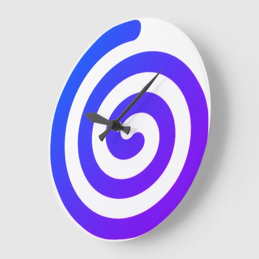 A Blue Spiral Kitchen or Living Room Wall Clock ラージ壁時計 (傾斜)