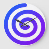 A Blue Spiral Kitchen or Living Room Wall Clock ラージ壁時計 (正面)