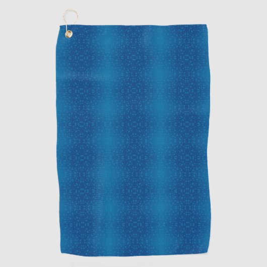 A blue towel with a subtle dotted pattern hangs  ゴルフタオル (正面)