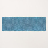 A blue yoga mat with a subtle geometric pattern  ヨガマット (裏面(横))