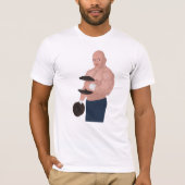 A bodybuilder daddy training with dumbbells tシャツ (正面)