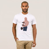 A bodybuilder daddy training with dumbbells tシャツ (正面フル)