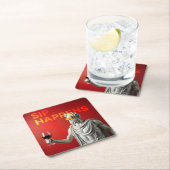 A bold and modern “Sip Happens” coaster スクエアペーパーコースター (インサイチュ)