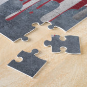 A bold, distressed illustration of an eagle ジグソーパズル (側面)