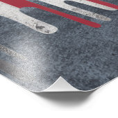 A bold, distressed illustration of an eagle フォトプリント            (角)