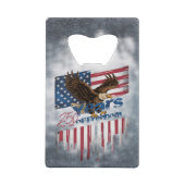 A bold illustration of an american eagle クレジットカード栓抜き (裏面)