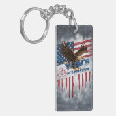 A bold illustration of an American symbol キーホルダー (正面左)