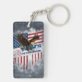 A bold illustration of an American symbol キーホルダー (裏面)