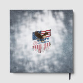 A bold,  illustration of an American symbol ゲストブック (裏面)