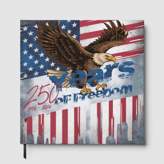 A bold,  illustration of an American symbol ゲストブック (正面)