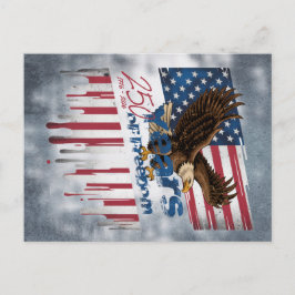 A bold illustration of an American symbol ポストカード