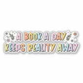 A Book A Day Reality 保Book遠くに Lover Sticker シール (正面)