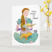 A Book and a Friend Card カード (黄色い花)