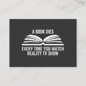 A Book Dies Every Time You Watch Reality Tv show 名刺 (正面)