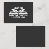 A Book Dies Every Time You Watch Reality Tv show 名刺 (正面/裏面)