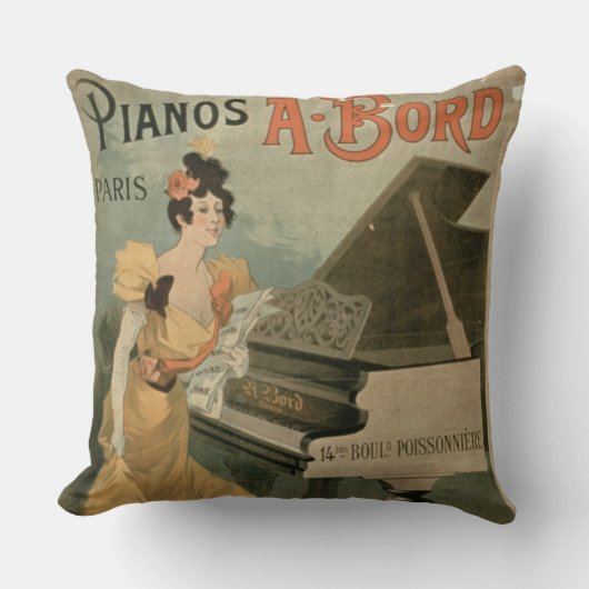 「A. Bord Pianos、パリ」のための広告(色 クッション (正面)